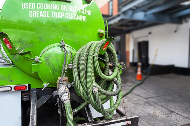 routine pumping of grease trap at a cafeteria in Cross Plains